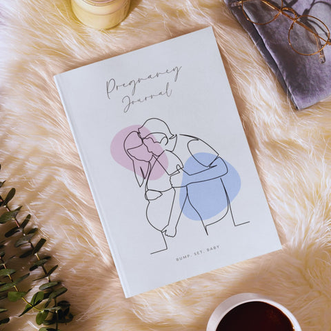 Rays Of Ink Pregnancy Journal for Mom to Be | Pregnancy Planner | 40 Week Journal for Expecting Moms with Stickers & Bookmark | Gift for New Moms - Track Baby Bump, Mood & Milestones