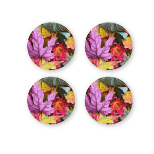 Rays Of Ink Printed Drink Coasters (Set of 4) | MDF Wood Material Coasters | Non-Slip Decorated Coasters for Home and Kitchen | Tea Coasters | Drink Coasters | (Round, Abstract 2)