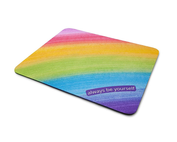 RAINBOW COLOURS APPLE printed MOUSE MAT ideal mousemat pad for mac