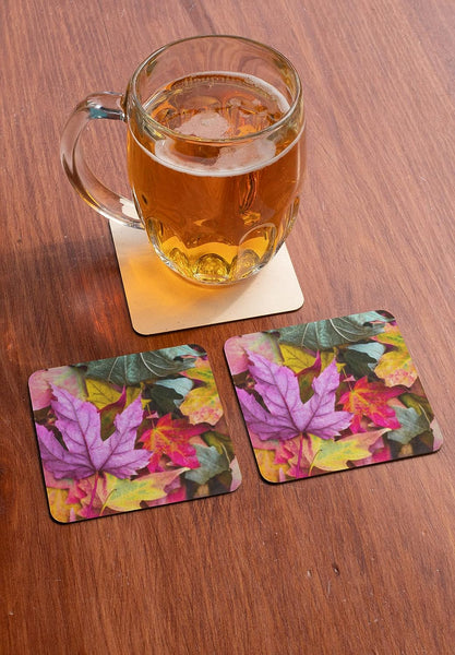 Rays Of Ink Printed Drink Coasters (Set of 4) | MDF Wood Material Coasters | Non-Slip Decorated Coasters for Home and Kitchen | Tea Coasters | Drink Coasters | (Square, Abstract 2)