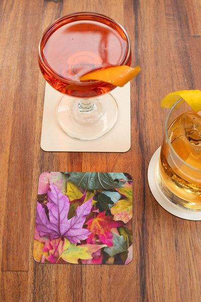 Rays Of Ink Printed Drink Coasters (Set of 4) | MDF Wood Material Coasters | Non-Slip Decorated Coasters for Home and Kitchen | Tea Coasters | Drink Coasters | (Square, Abstract 2)