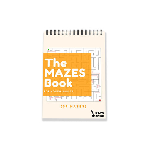 Rays Of Ink Fun and Challenging Mazes Books For Adults | Maze Activity Book For Senior, Adults & Teens | Mazes Activity Book for Stress Relief and Relaxation, Hours of Fun.