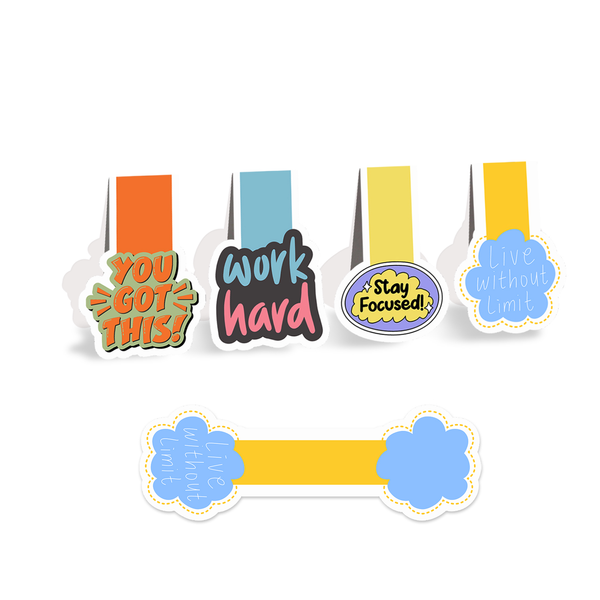 Rays Of Ink Magnetic Bookmarks | Set of 4 Magnetic Page Markers | Quote Magnetic Bookmark | Page Markers for Stationery Lovers | Gift for Students, Adults and Book Readers