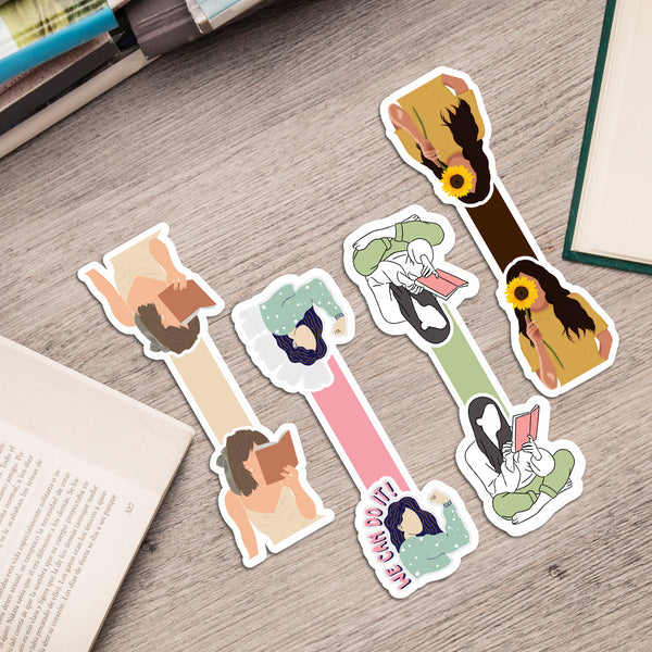 Rays Of Ink Magnetic Bookmarks | Set of 4 Magnetic Page Markers | Cute Shape Magnetic Bookmark | Page Markers for Stationery Lovers | Gifts for Women | Ideal Gift for Students, Adults and Book Readers