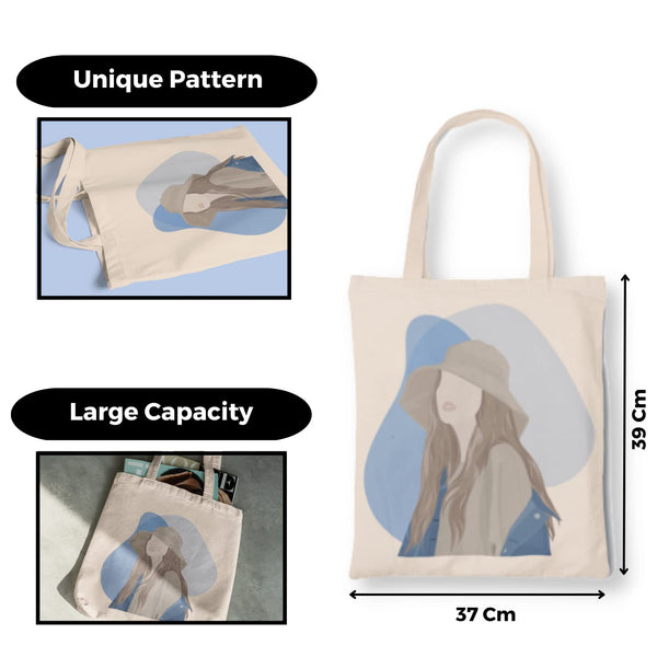 Rays Of Ink Canvas Tote Bag For Women & Girls | Printed Multipurpose Tote Bag For Women | Shopping Tote Bag | Foldable Travel Bag For Women Design 10