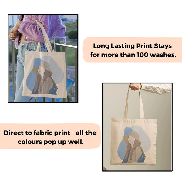 Rays Of Ink Canvas Tote Bag For Women & Girls | Printed Multipurpose Tote Bag For Women | Shopping Tote Bag | Foldable Travel Bag For Women Design 10