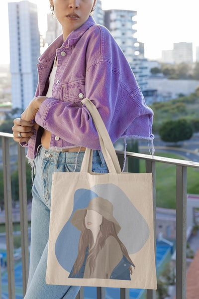 Rays Of Ink Canvas Tote Bag For Women & Girls | Printed Multipurpose Tote Bag For Women | Shopping Tote Bag | Foldable Travel Bag For Women Design 10