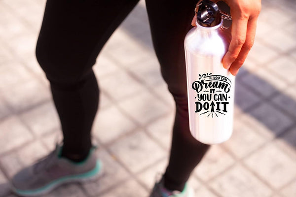 Rays Of Ink Inspirational Quote Steel Bottle BPA-Free/Printed Bottles/Customised Motivational Quote Bottle/Printed Sipper Bottles For Gym, Sports (Design 2)