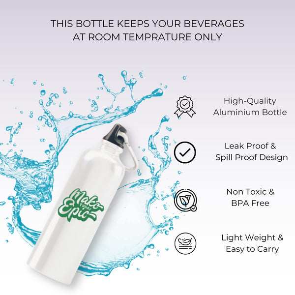 Rays Of Ink Inspirational Quote Steel Bottle BPA-Free/Printed Bottles/Customised Motivational Quote Bottle/Printed Sipper Bottles For Gym, Sports (Design 1)