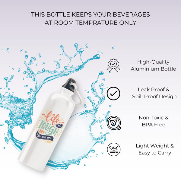Rays Of Ink Inspirational Quote Steel Bottle BPA-Free/Printed Bottles/Customised Motivational Quote Bottle/Printed Sipper Bottles For Gym, Sports (Design 4, Pack of 1)