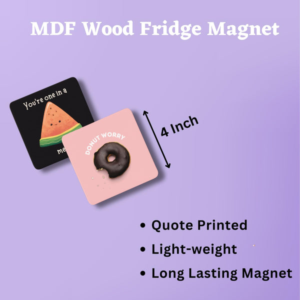 Rays of Ink Quote Printed Magnets for Fridge | MDF Wooden Fridge Magnet | Magnets for Fridge Decor | MDF Wooden Printed Magnet for Decor (Set of 2) (Design 1)