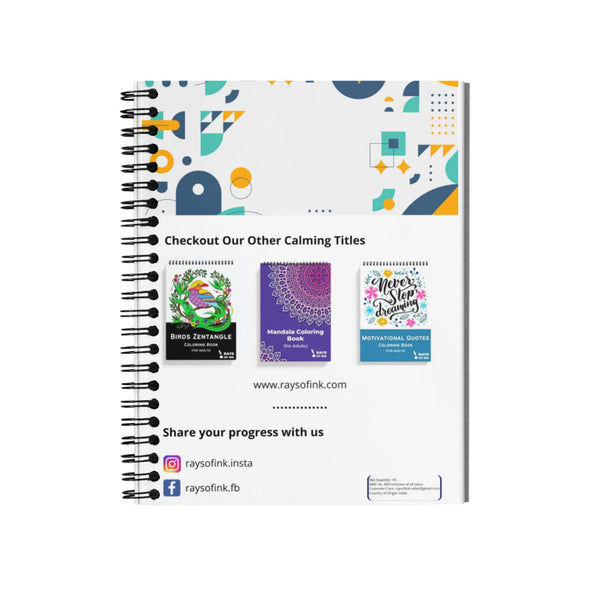Rays Of Ink A5 Size Headache Tracker with Self Care Affirmations | Organize, Analyze Your Headache Challenges | Perfect For Men and Women, Teens and Adults | (50 Trackers, Wirebound)
