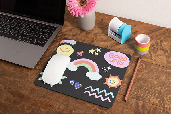 Rays Of Ink Printed Mouse Pad | Anti-Skid Mouse Pad for Laptops and Computers | Quote Printed Mouse Pad | Smooth Mouse Control (Design 8)