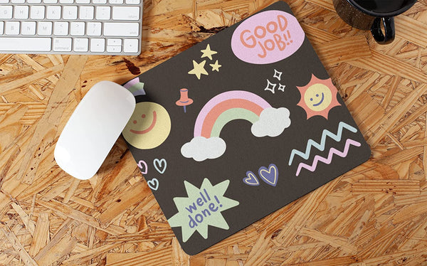 Rays Of Ink Printed Mouse Pad | Anti-Skid Mouse Pad for Laptops and Computers | Quote Printed Mouse Pad | Smooth Mouse Control (Design 8)