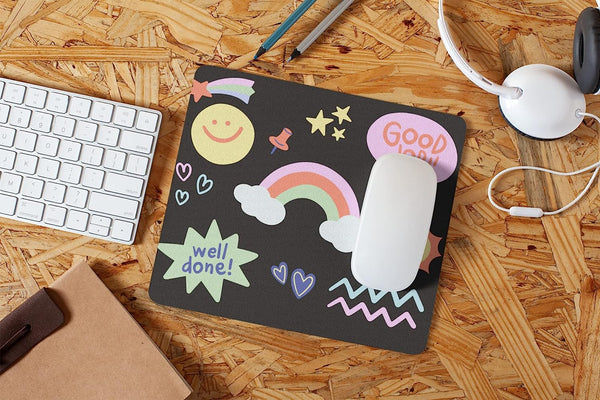 Rays Of Ink Printed Mouse Pad | Anti-Skid Mouse Pad for Laptops and Computers | Quote Printed Mouse Pad | Smooth Mouse Control (Design 8)