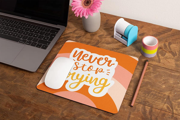 Rays Of Ink Printed Mouse Pad | Anti-Skid Mouse Pad for Laptops and Computers | Quote Printed Mouse Pad | Smooth Mouse Control (Design 9)