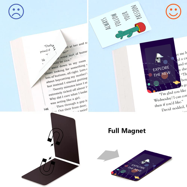 Magnetic Bookmarks For Bookworms / Magnetic Page Markers / Magnetic Page Clips with Positive Affirmations BookMarks_Inspirational