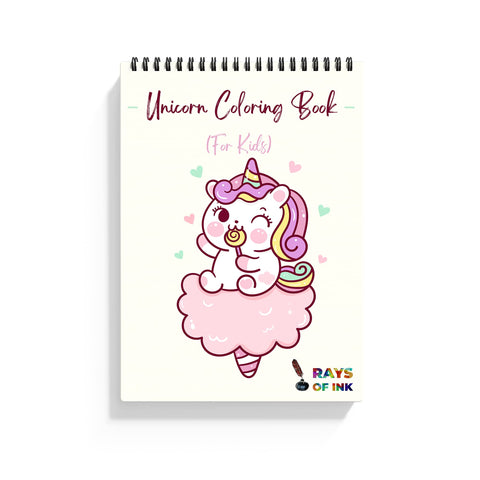 Unicorn Coloring Book For Kids | Ideal Gift For 4-9 Years Old | Fun Children's Coloring Book | Recycled 120 GSM Thick Paper