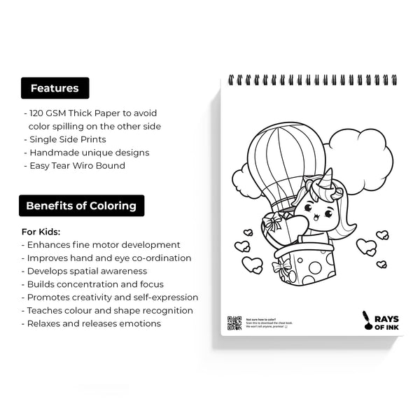 Coloring Book Combo For Kids | 4-9 Years | Best Gift To Children For Drawing, Painting | Recycled 120 GSM Thick Paper | Set of 2 (Unicorn and Animal)